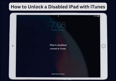 Unlocking your iPad using iTunes