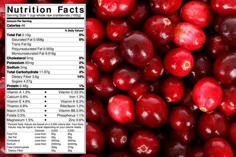 Unveiling the Nutritional Value of the Ruby-Hued Cranberry Fruit