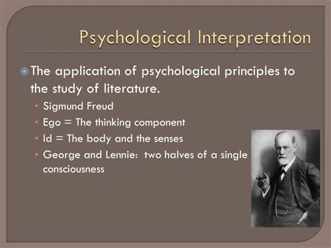 Unveiling the Psychological Interpretation