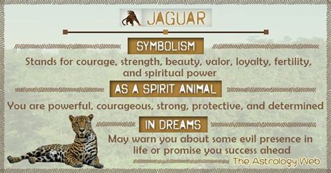 Unveiling the Symbolism: Exploring the Spiritual Meaning Behind the Enigmatic Jaguar