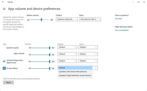 Update the Device's Audio Settings