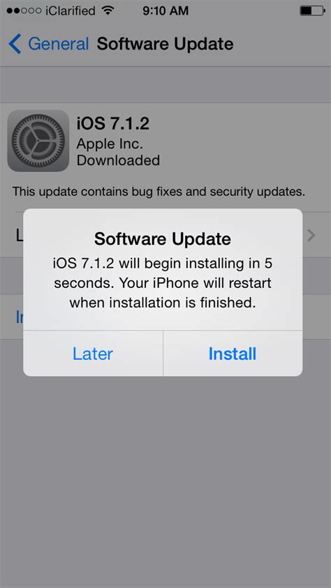 Update to the Latest Version of iOS via Software Update