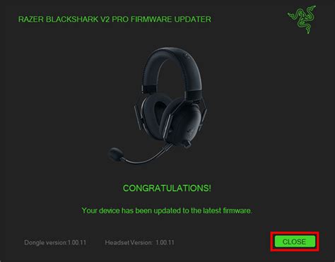 Updating Firmware for Razer Wireless Headphones