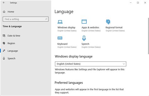 Updating Language Preferences