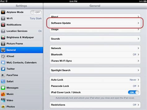 Updating your iPad's software