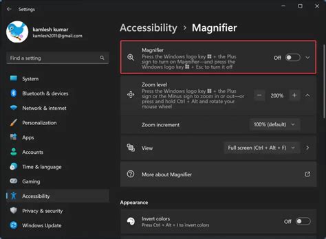 Using Accessibility Shortcut to Disable Magnifier