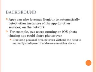 Using Bonjour Protocol for Device Detection