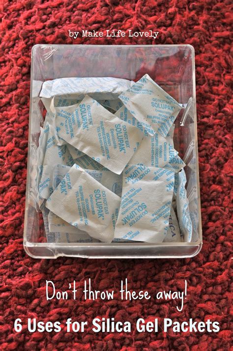 Using Silica Gel Packets to Eliminate Moisture