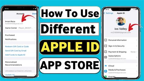 Using a Different Apple ID