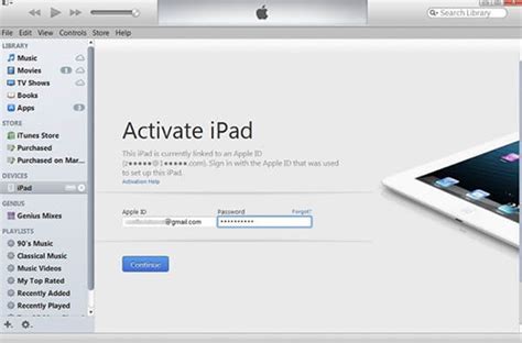 Using iTunes to Activate an iPad