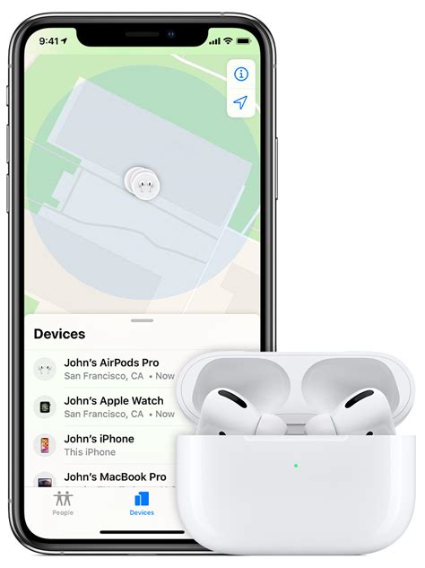 Using the "Find My" app to locate your AirPods