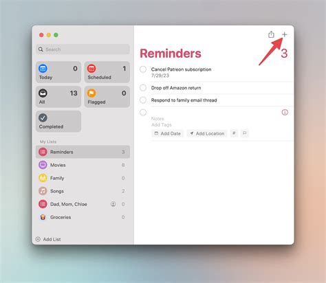 Using the Reminders App to Synchronize Notes