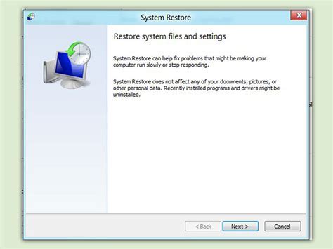 Utilizing System Restore to Roll Back to a Stable Configuration