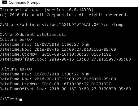 Variations in datetime.now.tostring() format on Linux