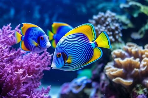 Visual Delight: The Stunning Beauty of a Fish Surrounded by Colorful Blossoms