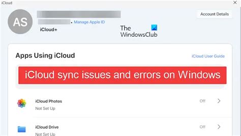 iCloud Syncing Errors